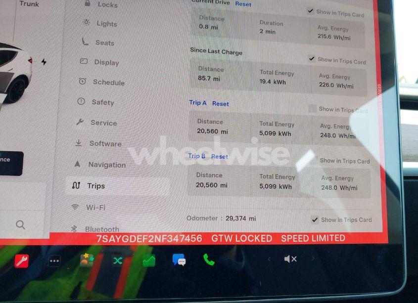 Photo 7 of 2022 Tesla Model Y PERFORMANCE DUAL MOTOR ALL-WHEEL DRIVE (VIN 7SAYGDEF2NF347456)