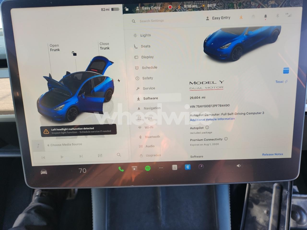 Photo 9 of 2023 TESLA MODEL Y (VIN 7SAYGDEF2PF784490)