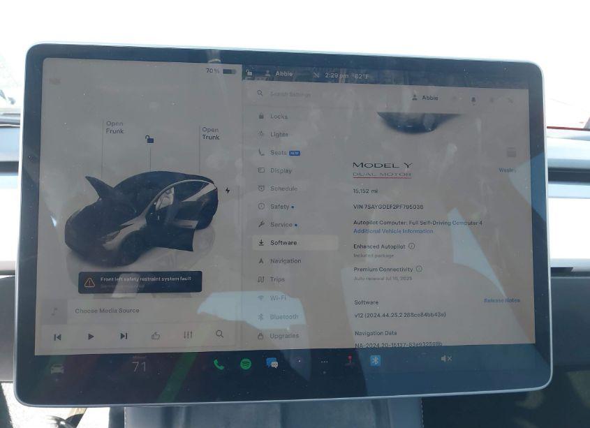 Photo 7 of 2023 Tesla Model Y PERFORMANCE DUAL MOTOR ALL-WHEEL DRIVE (VIN 7SAYGDEF2PF795036)