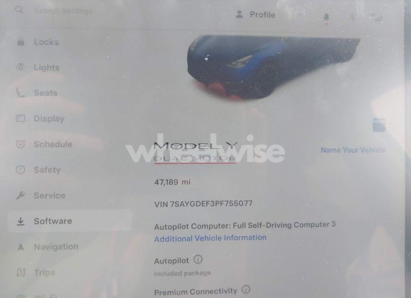 Photo 7 of 2023 Tesla Model Y PERFORMANCE DUAL MOTOR ALL-WHEEL DRIVE (VIN 7SAYGDEF3PF755077)