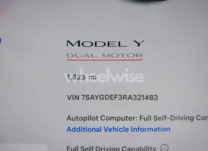 Photo 15 of 2024 Tesla Model Y PERFORMANCE DUAL MOTOR ALL-WHEEL DRIVE (VIN 7SAYGDEF3RA321483)