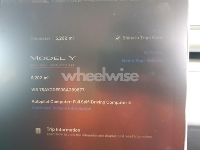 Photo 7 of 2025 TESLA MODEL Y (VIN 7SAYGDEF3SA369877)