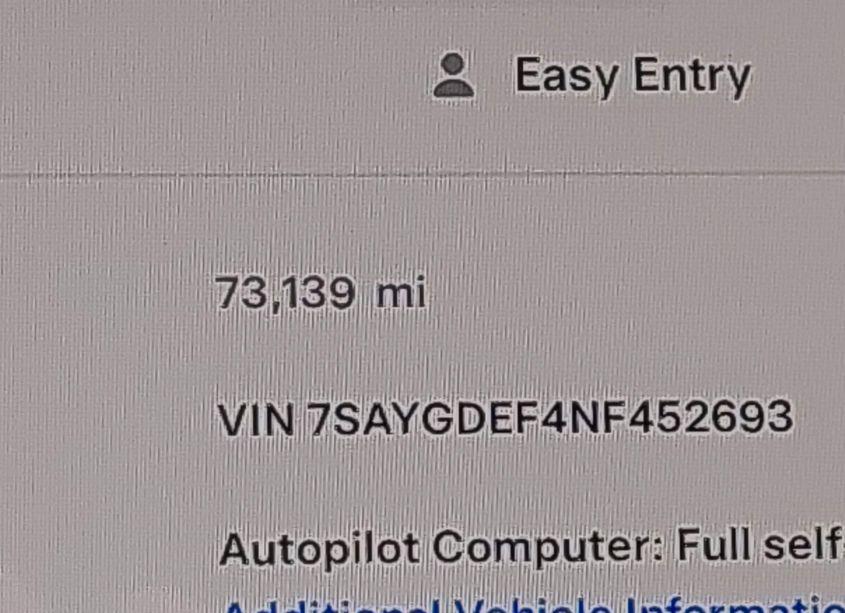 Photo 15 of 2022 Tesla Model Y PERFORMANCE DUAL MOTOR ALL-WHEEL DRIVE (VIN 7SAYGDEF4NF452693)