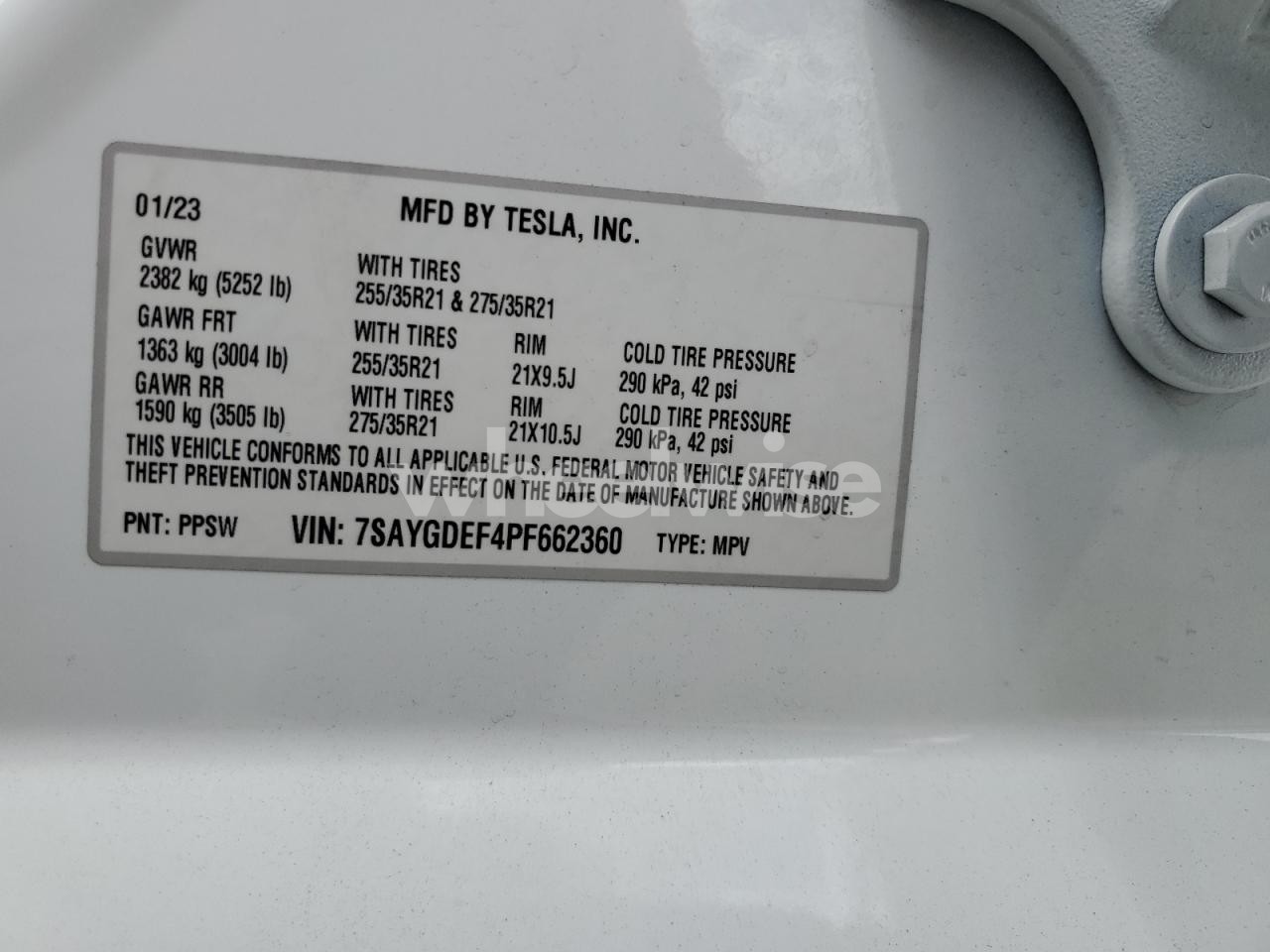 Photo 12 of 2023 TESLA MODEL Y (VIN 7SAYGDEF4PF662360)