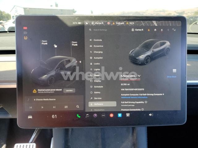 2025 TESLA MODEL Y (VIN 7SAYGDEF4SF232272) main photo