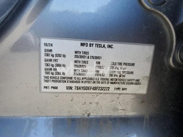 Photo 9 of 2025 TESLA MODEL Y (VIN 7SAYGDEF4SF232272)