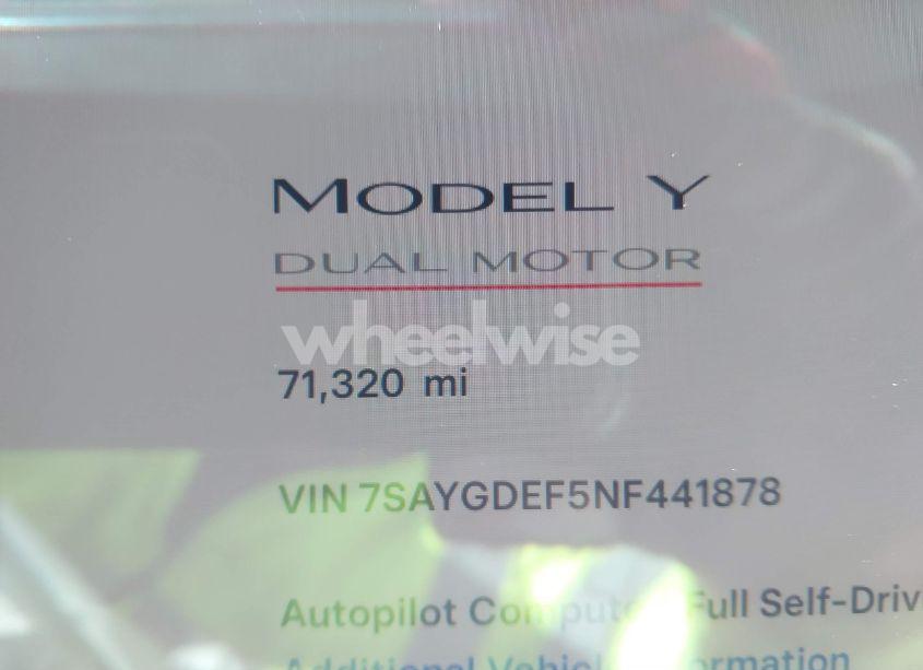 Photo 16 of 2022 Tesla Model Y PERFORMANCE DUAL MOTOR ALL-WHEEL DRIVE (VIN 7SAYGDEF5NF441878)
