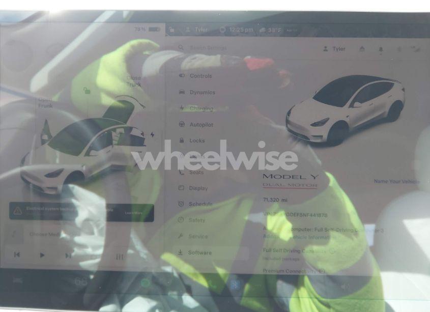 Photo 7 of 2022 Tesla Model Y PERFORMANCE DUAL MOTOR ALL-WHEEL DRIVE (VIN 7SAYGDEF5NF441878)