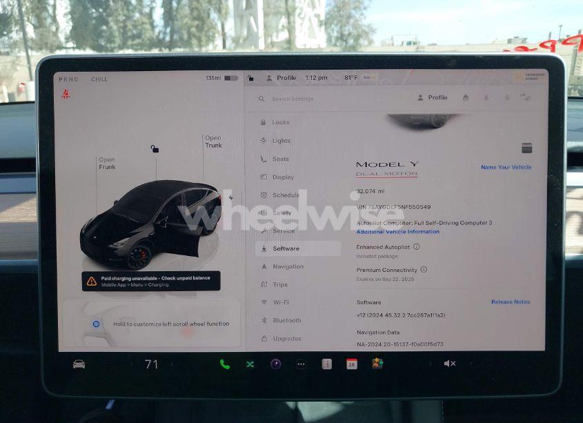 Photo 19 of 2022 Tesla Model Y PERFORMANCE DUAL MOTOR ALL-WHEEL DRIVE (VIN 7SAYGDEF5NF550549)