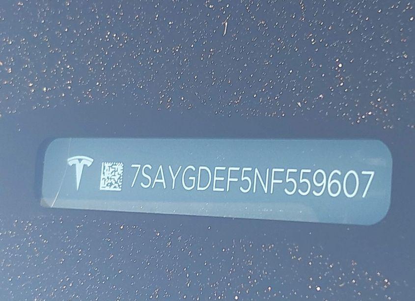 Photo 9 of 2022 Tesla Model Y PERFORMANCE DUAL MOTOR ALL-WHEEL DRIVE (VIN 7SAYGDEF5NF559607)