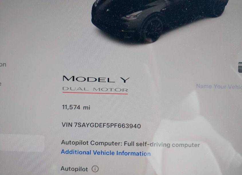Photo 13 of 2023 Tesla Model Y PERFORMANCE DUAL MOTOR ALL-WHEEL DRIVE (VIN 7SAYGDEF5PF663940)