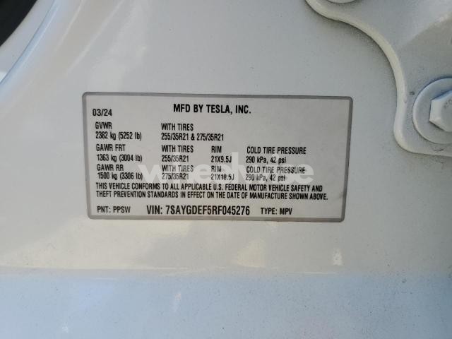 Photo 3 of 2024 TESLA MODEL Y (VIN 7SAYGDEF5RF045276)