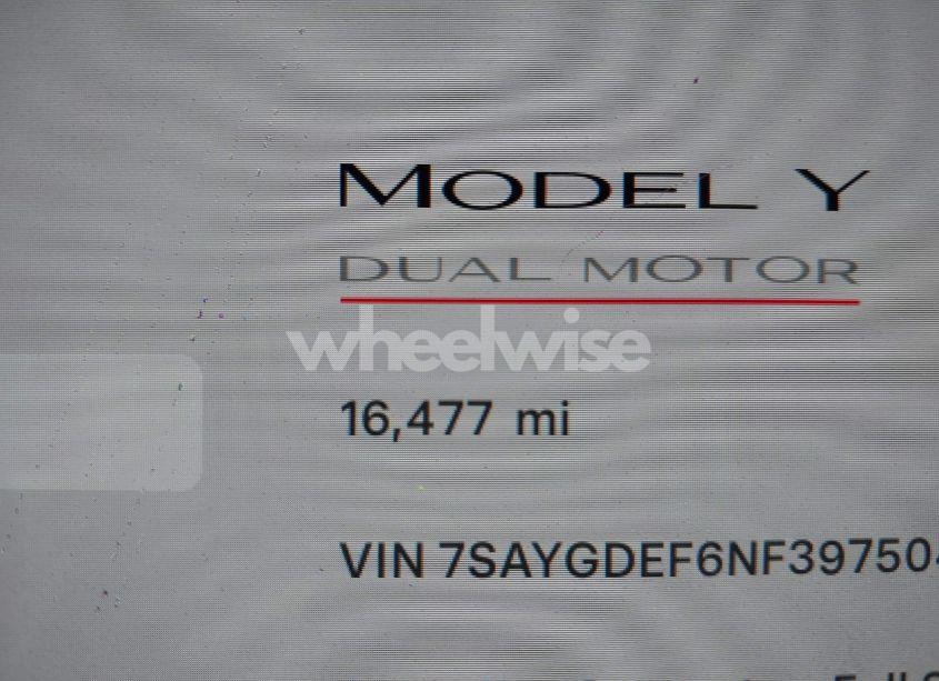 Photo 16 of 2022 Tesla Model Y PERFORMANCE DUAL MOTOR ALL-WHEEL DRIVE (VIN 7SAYGDEF6NF397504)