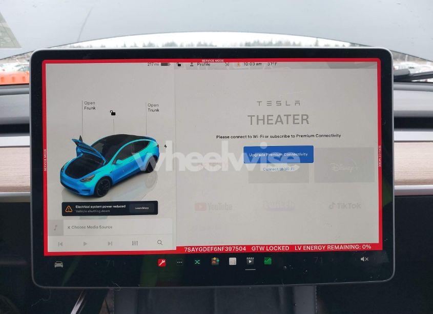 Photo 19 of 2022 Tesla Model Y PERFORMANCE DUAL MOTOR ALL-WHEEL DRIVE (VIN 7SAYGDEF6NF397504)