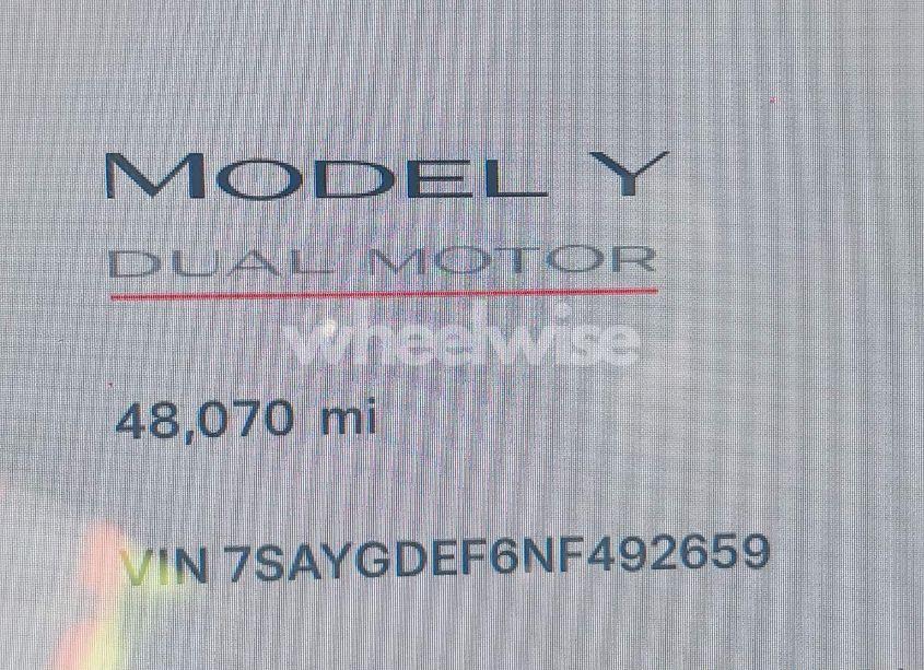 Photo 15 of 2022 Tesla Model Y PERFORMANCE DUAL MOTOR ALL-WHEEL DRIVE (VIN 7SAYGDEF6NF492659)