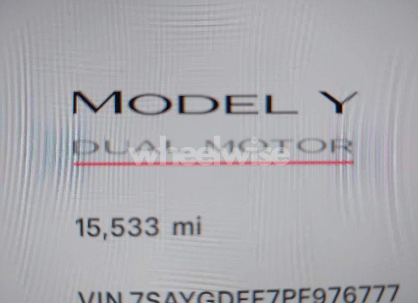 Photo 15 of 2023 Tesla Model Y PERFORMANCE DUAL MOTOR ALL-WHEEL DRIVE (VIN 7SAYGDEF7PF976777)