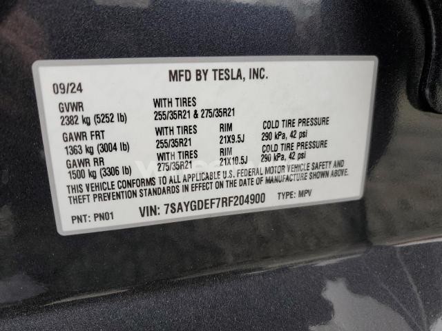 Photo 7 of 2024 TESLA MODEL Y (VIN 7SAYGDEF7RF204900)