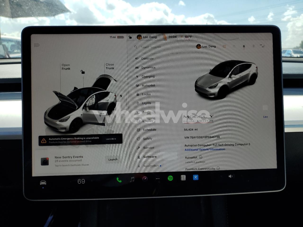 Photo 9 of 2023 TESLA MODEL Y (VIN 7SAYGDEF8PF645738)