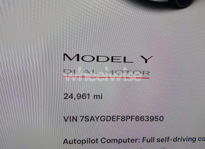Photo 16 of 2023 Tesla Model Y AWD/PERFORMANCE DUAL MOTOR ALL-WHEEL DRIVE (VIN 7SAYGDEF8PF663950)