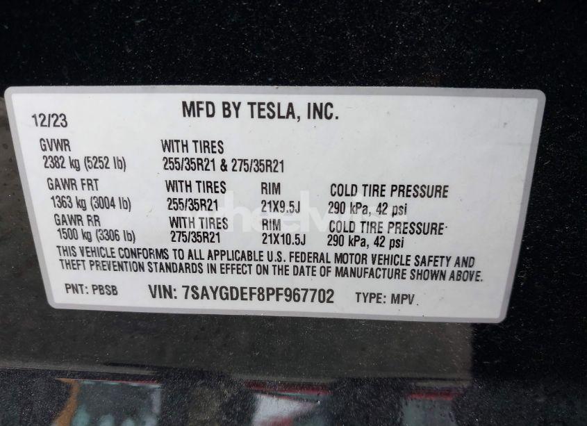 Photo 9 of 2023 Tesla Model Y (VIN 7SAYGDEF8PF967702)