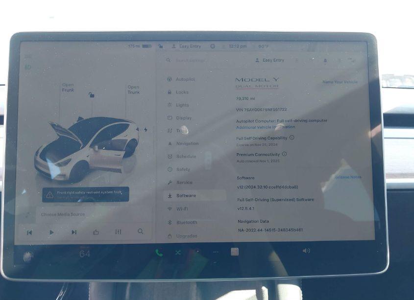 Photo 18 of 2022 Tesla Model Y PERFORMANCE DUAL MOTOR ALL-WHEEL DRIVE (VIN 7SAYGDEF9NF551722)