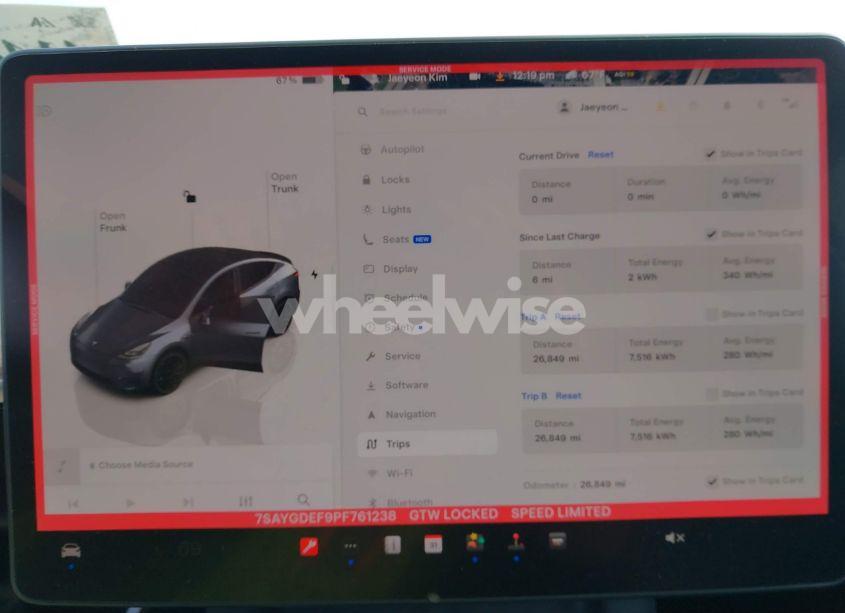 Photo 7 of 2023 Tesla Model Y PERFORMANCE DUAL MOTOR ALL-WHEEL DRIVE (VIN 7SAYGDEF9PF761238)