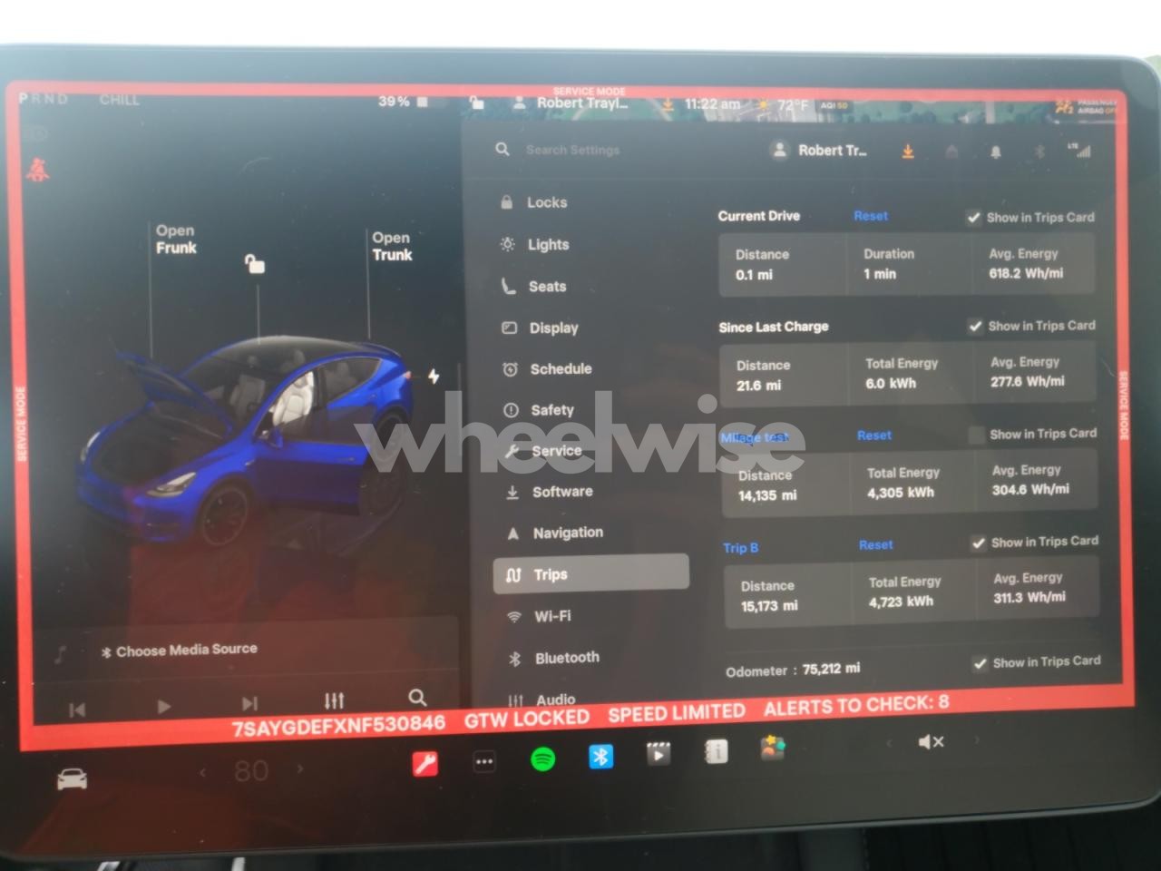 Photo 9 of 2022 TESLA MODEL Y (VIN 7SAYGDEFXNF530846)