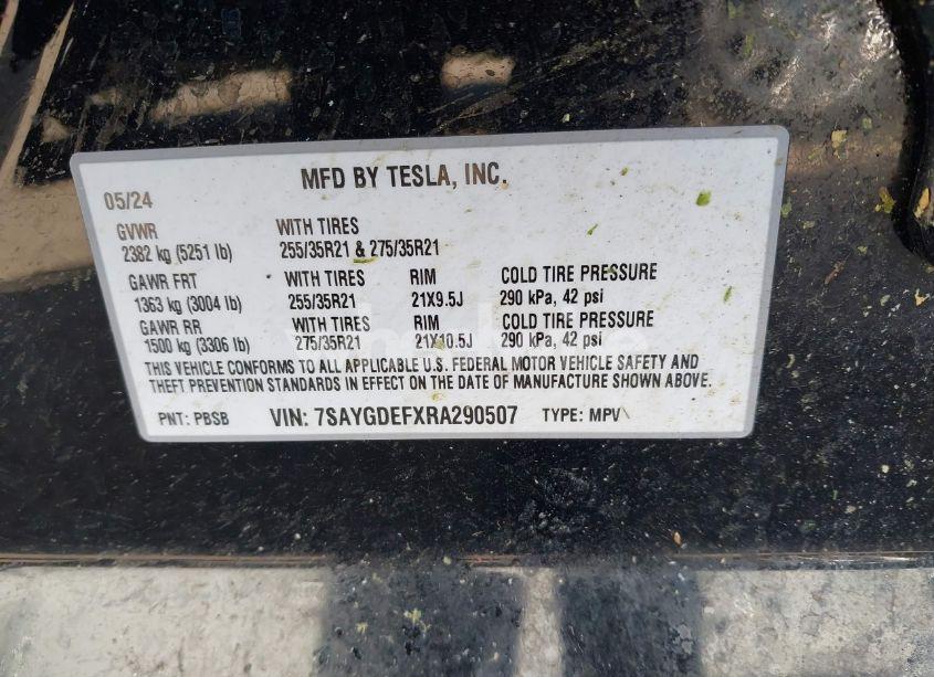 Photo 9 of 2024 Tesla Model Y PERFORMANCE DUAL MOTOR ALL-WHEEL DRIVE (VIN 7SAYGDEFXRA290507)