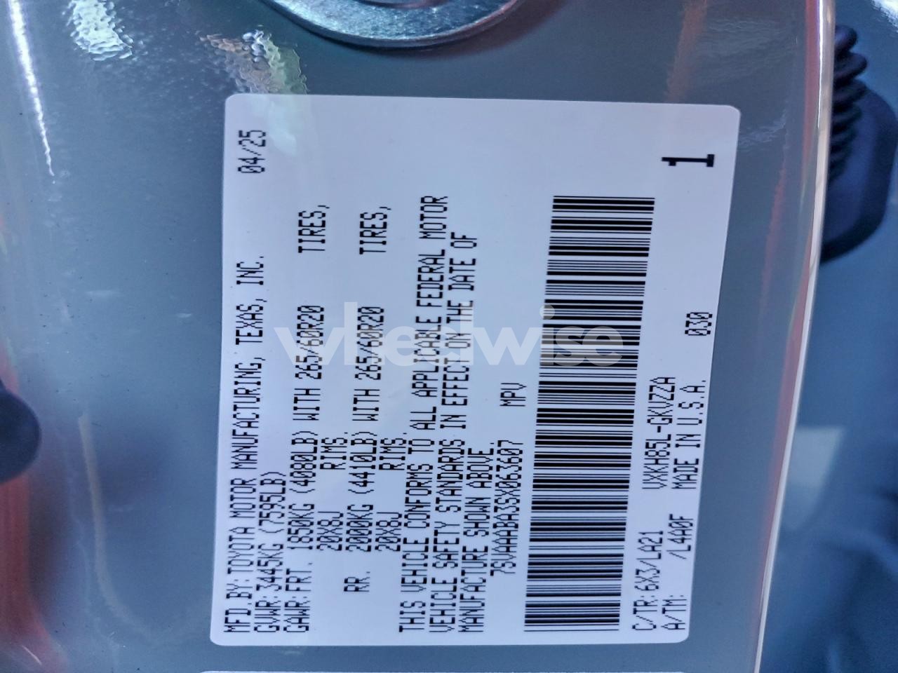 Photo 13 of 2025 TOYOTA SEQUOIA SR5 (VIN 7SVAAABA3SX063607)