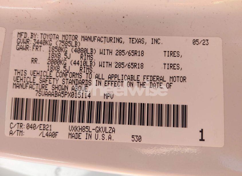 Photo 9 of 2023 Toyota Sequoia TRD PRO (VIN 7SVAAABA5PX015114)