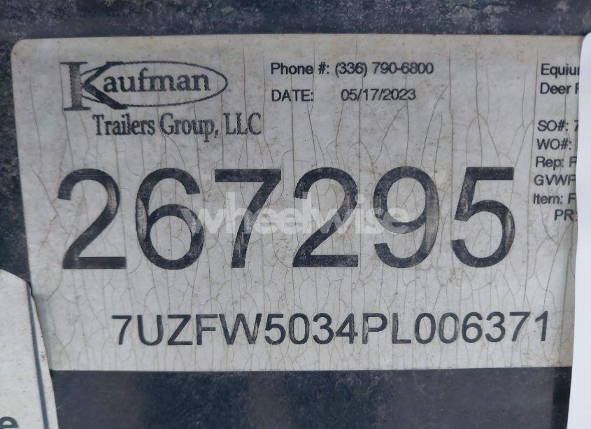 Photo 9 of 2023 Kaufman Trailers AUTO TRANSPORTER (VIN 7UZFW5034PL006371)
