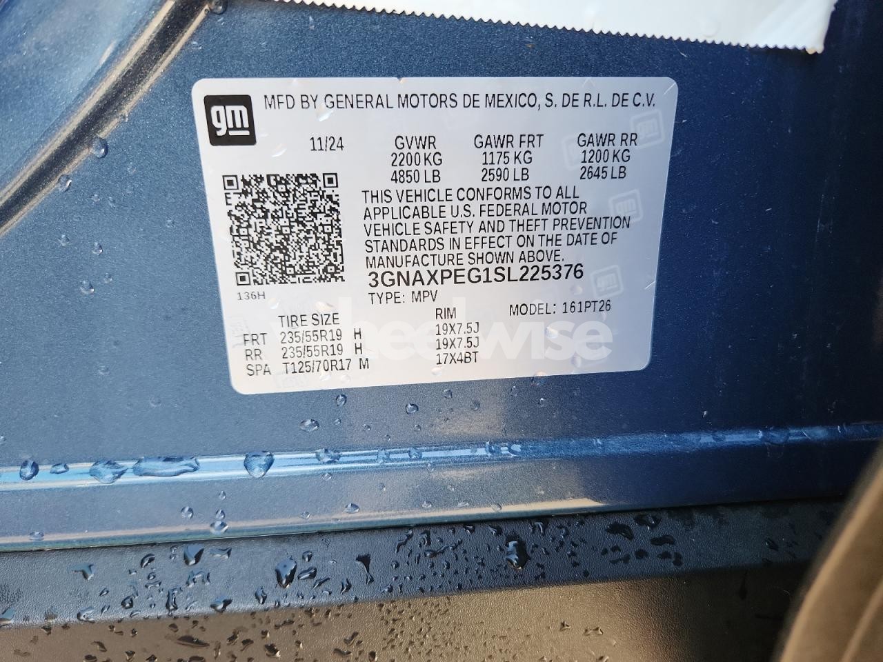 Photo 14 of 2025 CHEVROLET EQUINOX LT (VIN 9362NN6A69B050001)