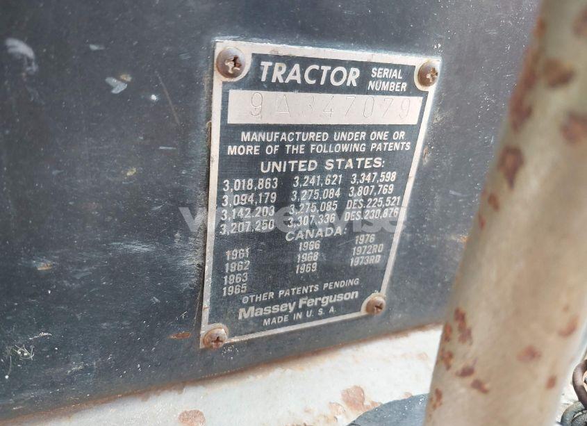 Photo 9 of 1995 Massey Ferguson TRACTOR (VIN 9A347079)