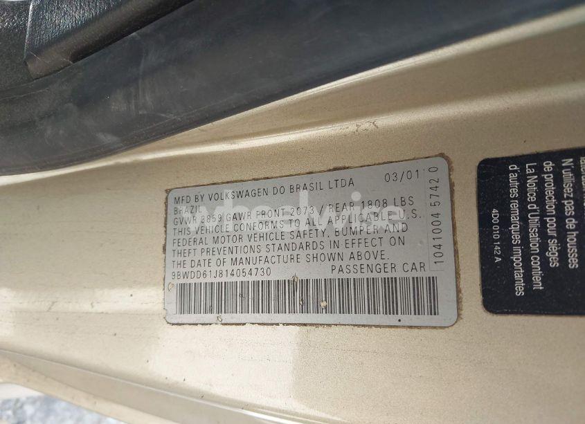 Photo 9 of 2001 Volkswagen Gti GLS (VIN 9BWDD61J814054730)