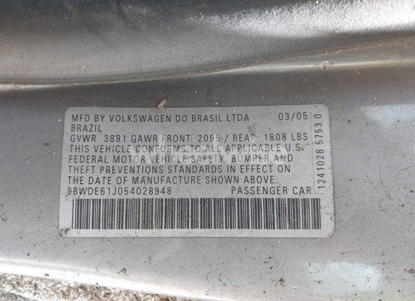 Photo 9 of 2005 Volkswagen Gti 1.8T (VIN 9BWDE61J054028948)