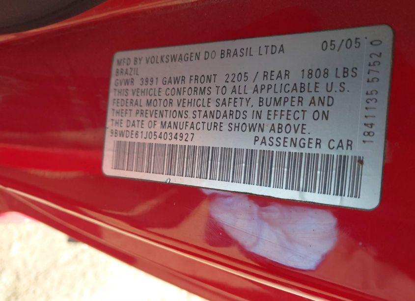 Photo 9 of 2005 Volkswagen Gti 1.8T (VIN 9BWDE61J054034927)