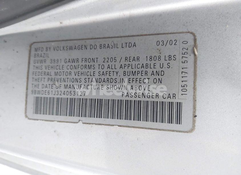 Photo 9 of 2002 Volkswagen Gti 1.8L (VIN 9BWDE61J324053127)