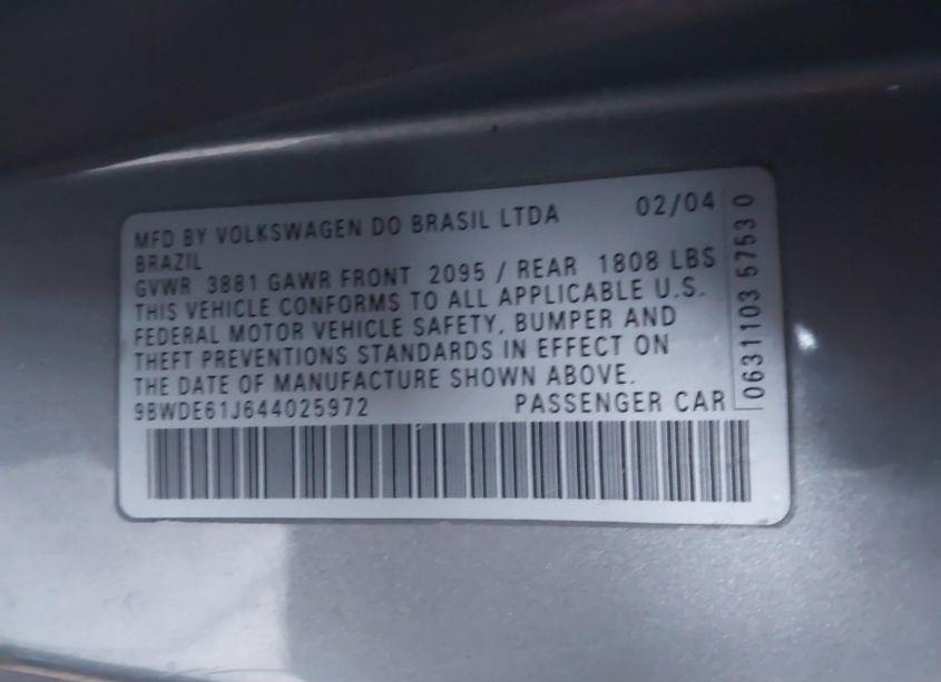 Photo 9 of 2004 Volkswagen Gti 1.8T (VIN 9BWDE61J644025972)