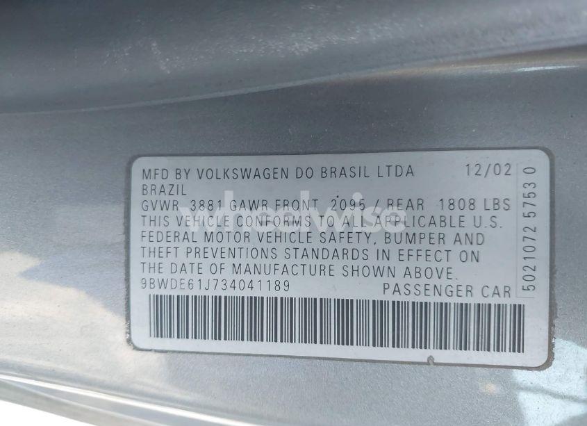 Photo 9 of 2003 Volkswagen Gti 1.8T (VIN 9BWDE61J734041189)