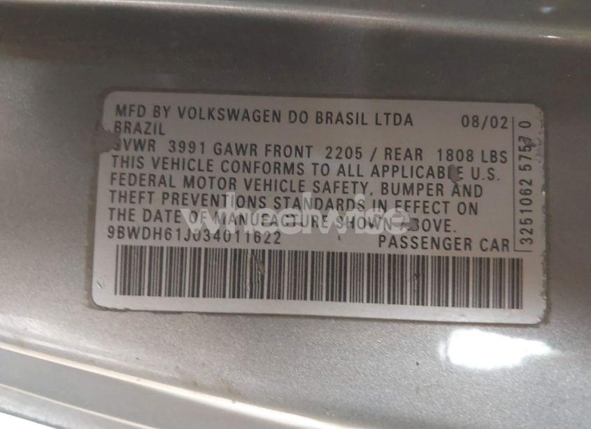 Photo 9 of 2003 Volkswagen Gti VR6 (VIN 9BWDH61J034011622)
