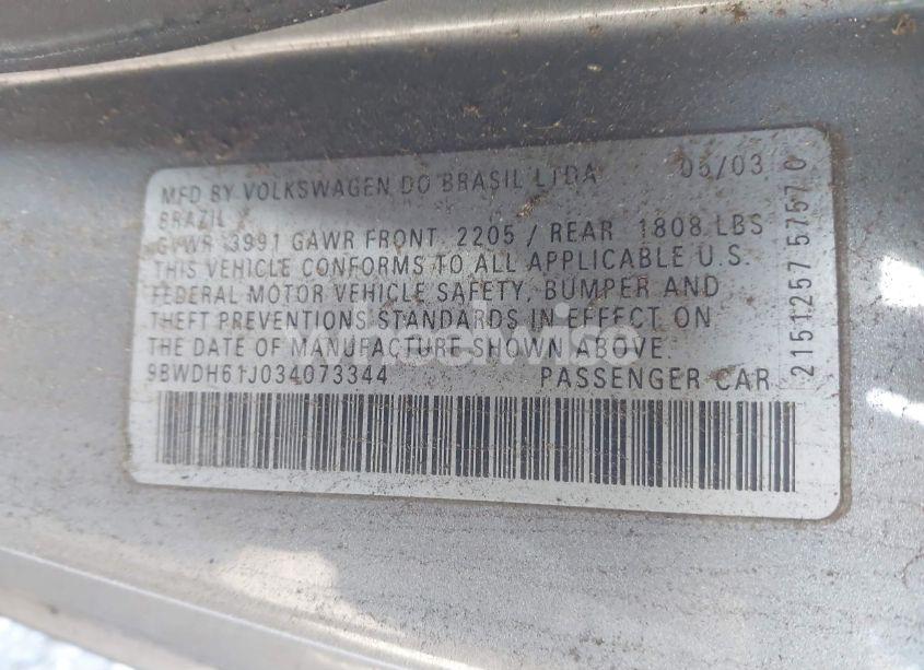 Photo 9 of 2003 Volkswagen Gti VR6 (VIN 9BWDH61J034073344)