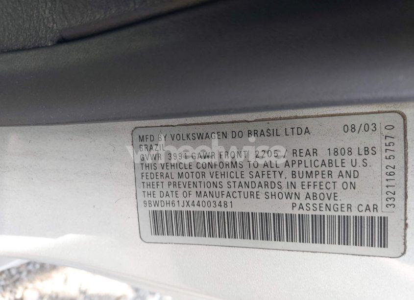Photo 9 of 2004 Volkswagen Gti VR6 (VIN 9BWDH61JX44003481)