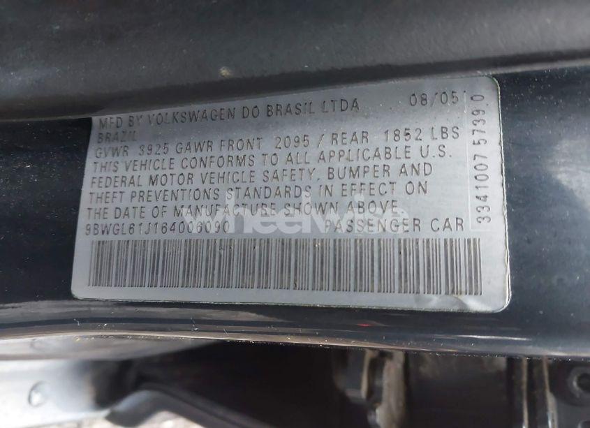 Photo 9 of 2006 Volkswagen Golf GLS 2.0L (VIN 9BWGL61J164006090)