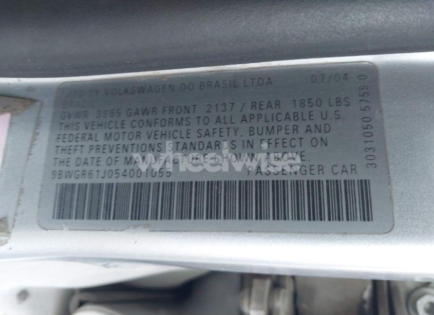 Photo 9 of 2005 Volkswagen Golf GLS TDI (VIN 9BWGR61J054001055)