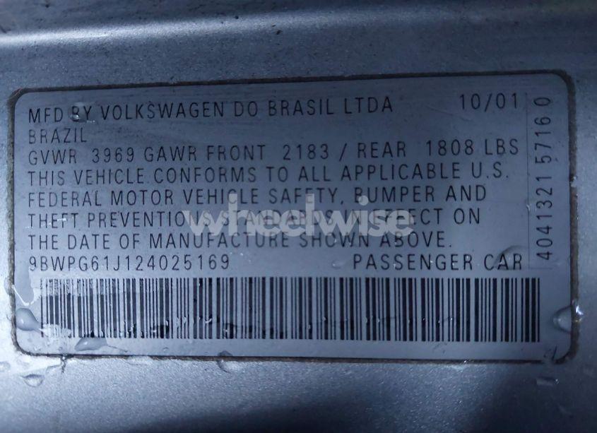 Photo 9 of 2002 Volkswagen Gti VR6 (VIN 9BWPG61J124025169)