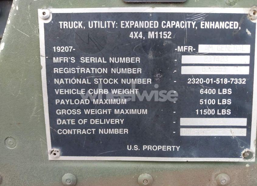 Photo 9 of 2006 American General H1 (VIN AA8072240)