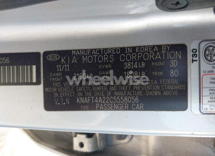Photo 9 of 2012 Kia Forte (VIN ANAFT4A22C5558056)
