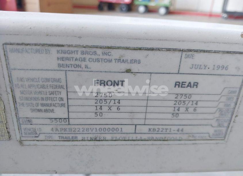 Photo 6 of 1990 Eagle 265 RUNABOUT BOAT AND TRAILER (VIN BXJ08373C090)