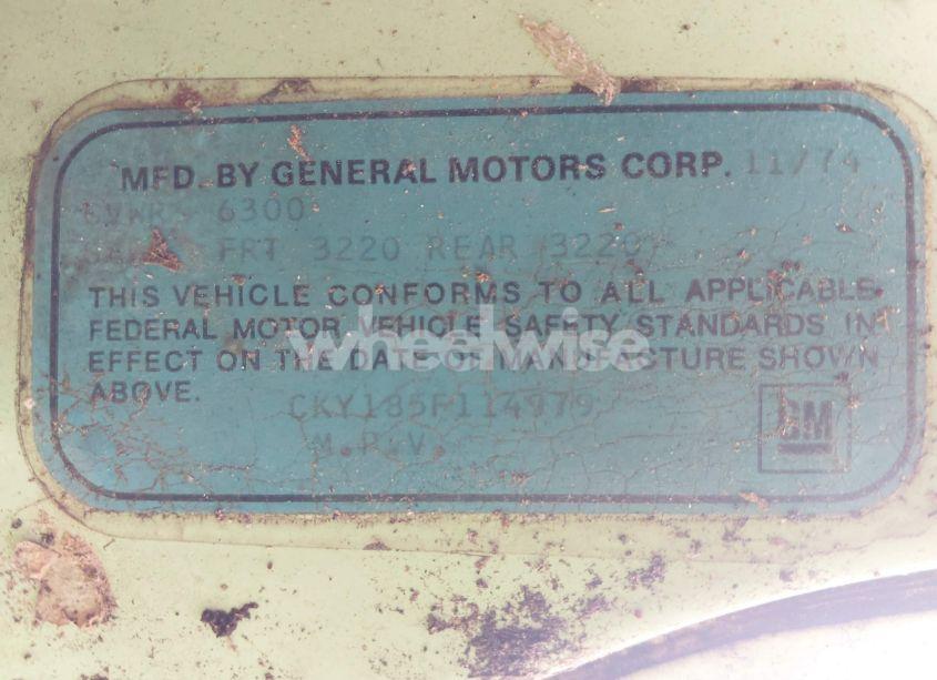 Photo 9 of 1975 Chevrolet Blazer (VIN CKY185F114979)