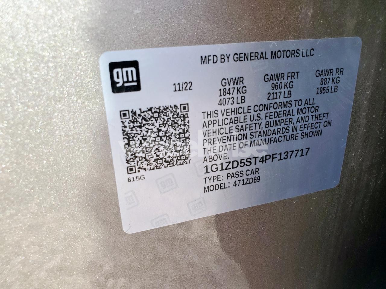 Photo 12 of 2023 CHEVROLET MALIBU LT N/A (VIN ENSMUSG0000002170)